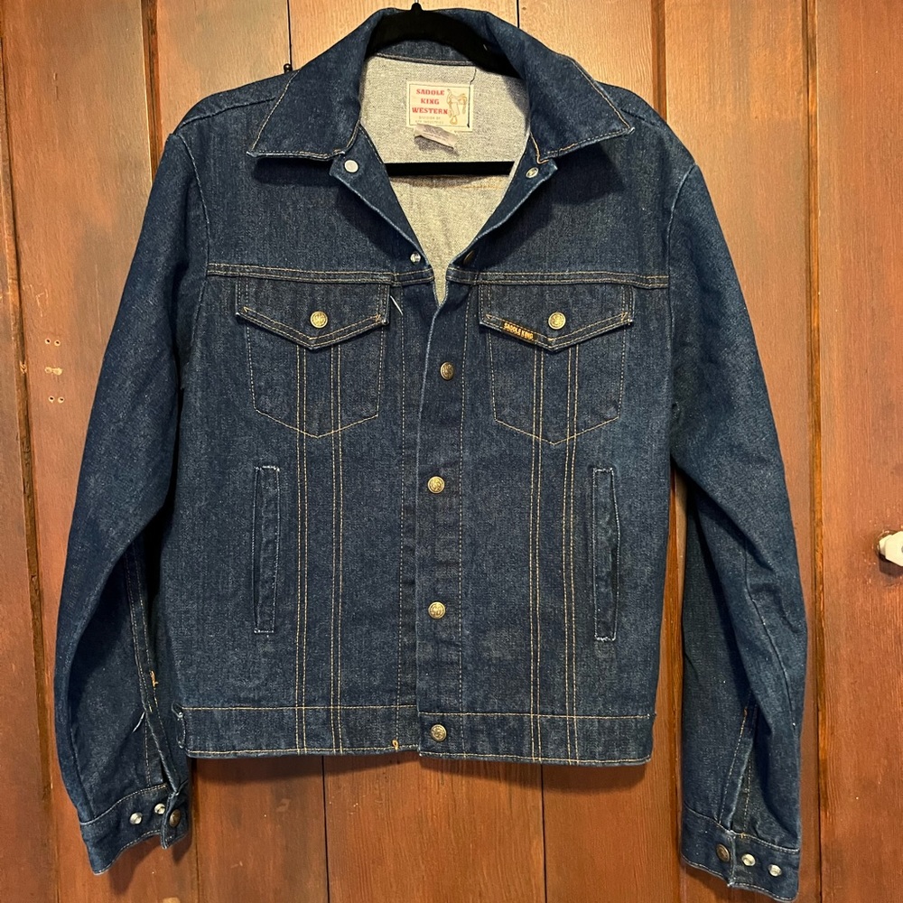 Vintage Saddle King Denim Jacket w/ snaps!